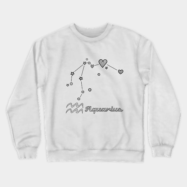 Aquarius zodiac sign Crewneck Sweatshirt by Design4Wizard